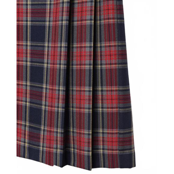 Mango Pleated Midi-Skirt Red Blue NWT Small - Picture 4 of 7